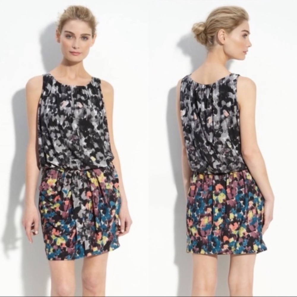 BCBG Janis Drop Waist Dress with Tie